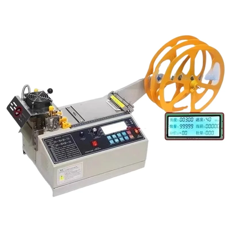 Computer hot and cold belt cutting machine   helmet webbing elastic belt automatic belt cutting machine