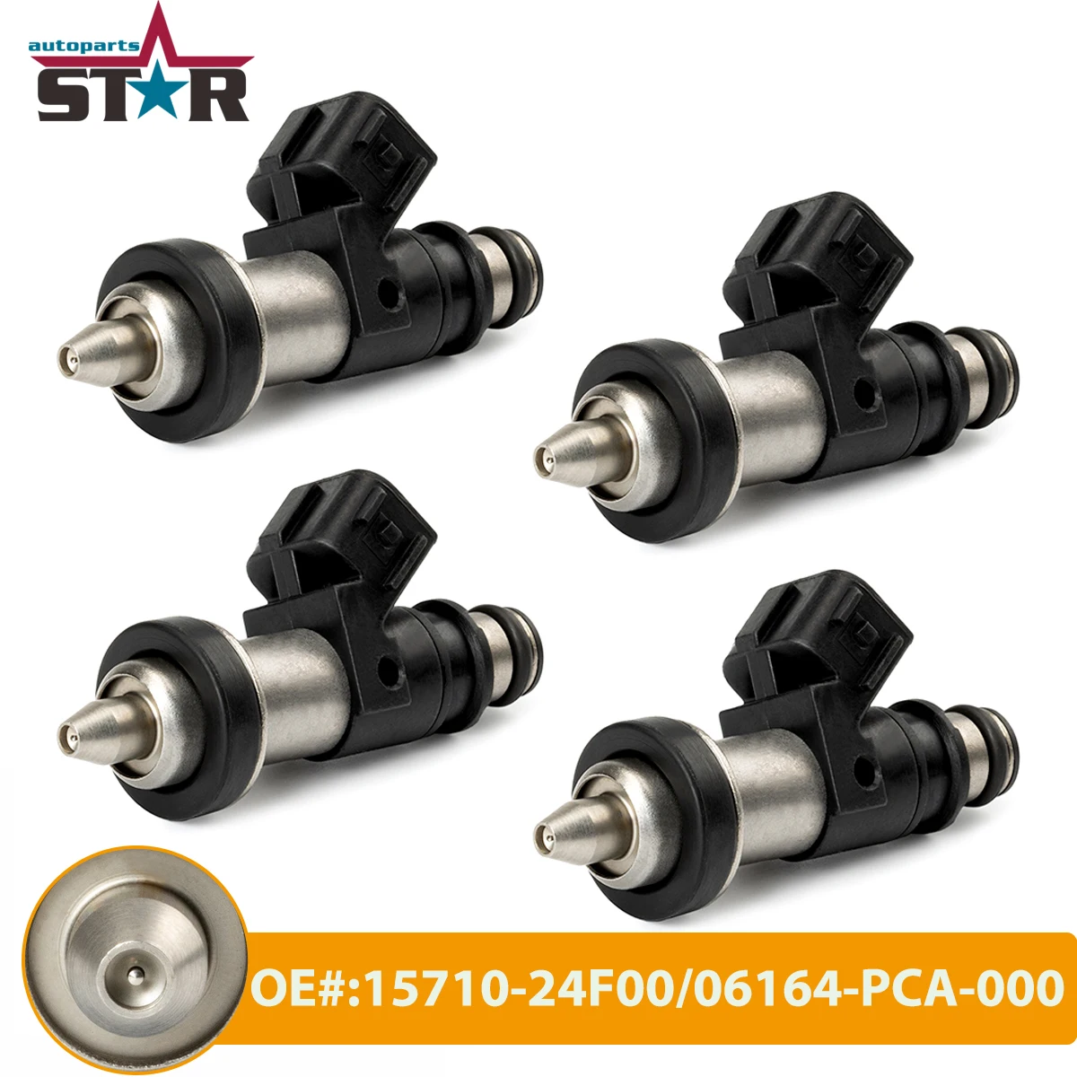 Refurbished - 4PCS Fuel Injector Nozzle 15710-24F00 For Suzuki GSXR 600 750 1000 For Hayabusa GSX1300 1571024F00 06164-PCA-000