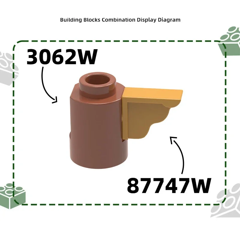 MOC 10 SZT. 87747W Kompatybilny z 3062W Zestaw Klocków Kątowych Ściany Queti, Zestaw Budowlany Dom Zamek Płytki Klocki Zabawki dla Dzieci Prezent na Urodziny