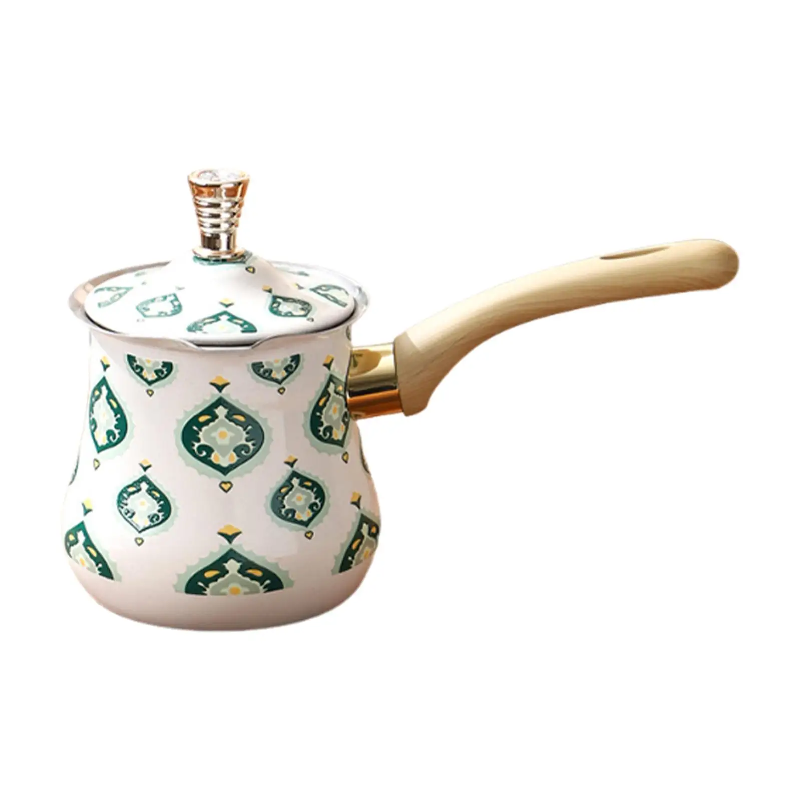 

Turkish Coffee Pot Multipurpose Portable Coffee Maker Stainless Steel with Long Handle for Restaurant Cafe Kitchen Office Picnic