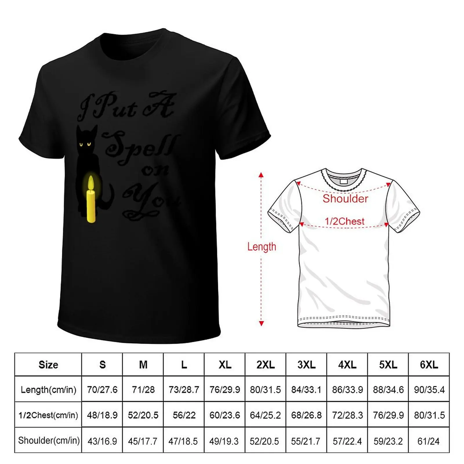 I Put a Spell On You Cheeky Witch? T-Shirt Large Size Casual Tee Shirt