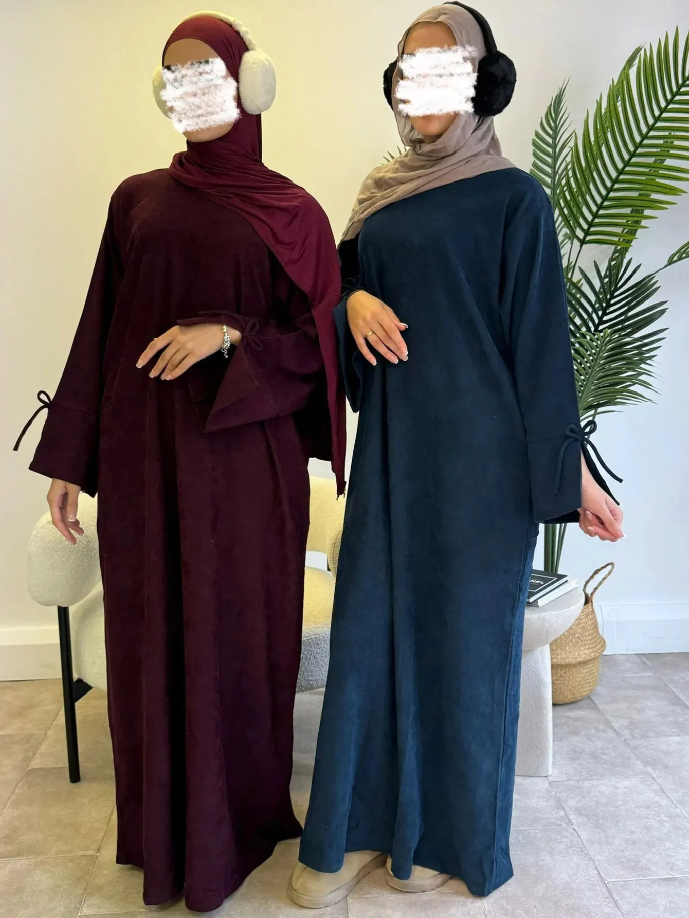 Sweet Ramadan Bow-knot Dubai Abaya Dress Luxury Arabic Muslim Women Modest Clothing Islam Party Coat Kaftan Fashion Turkey Robe