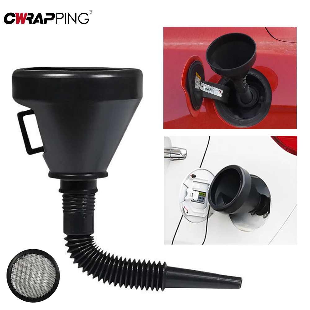 1PC Auto Funnel Car Motorcycle Refueling Funnel Multi Functional Flexible Oil Changing Tool with Wide Mouth Motorcycle Tank Bag image 2