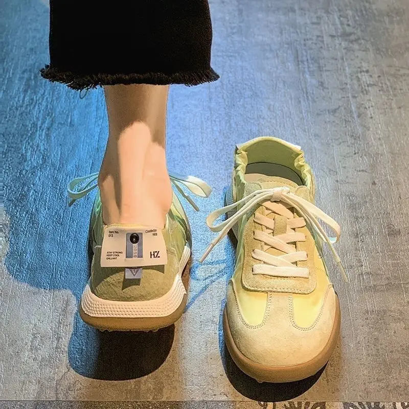 Off White Flat Woman calzature stringate scarpe da palestra per donna coreano in offerta tendenze 2024 vendita Routine quotidiana alta qualità nuovo in A H