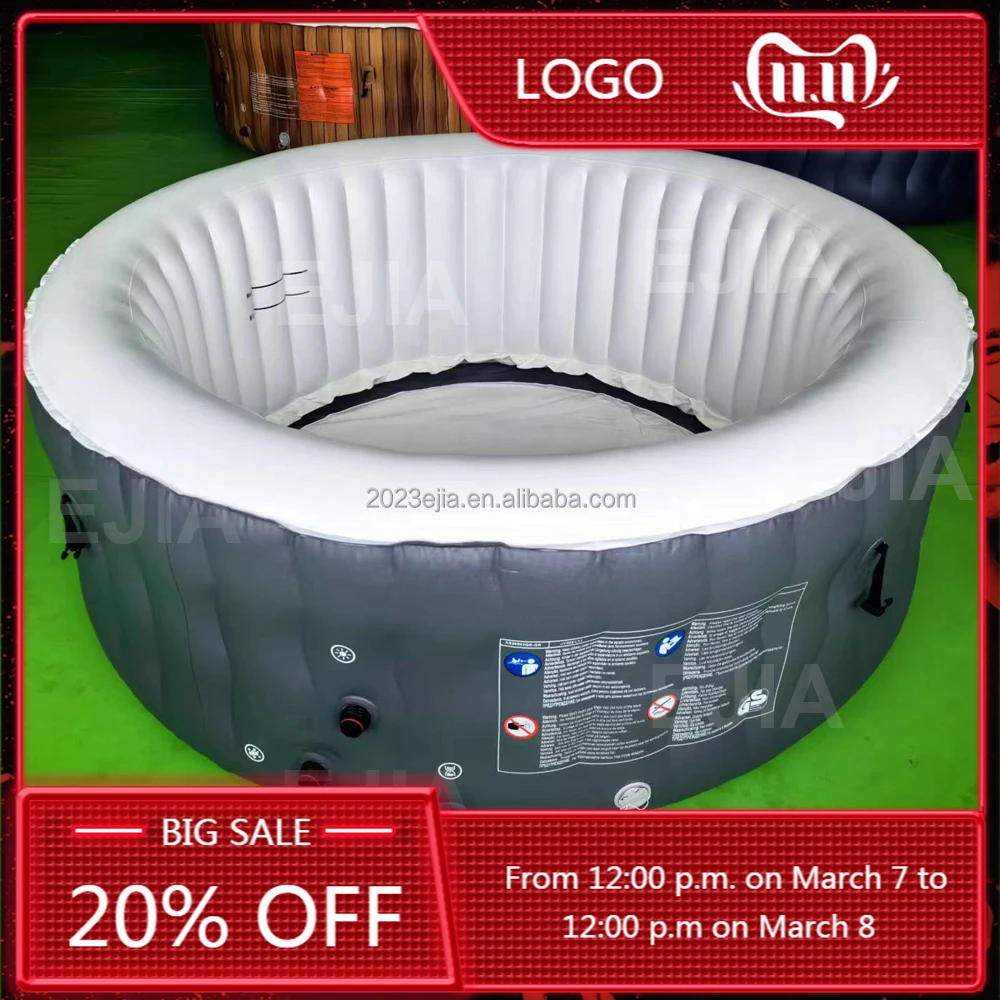 

STLF Wholesale 4 Persons Portable Inflatable Adult SPA Hot Tub Bubbling Inflatable Hot Tub for Garden