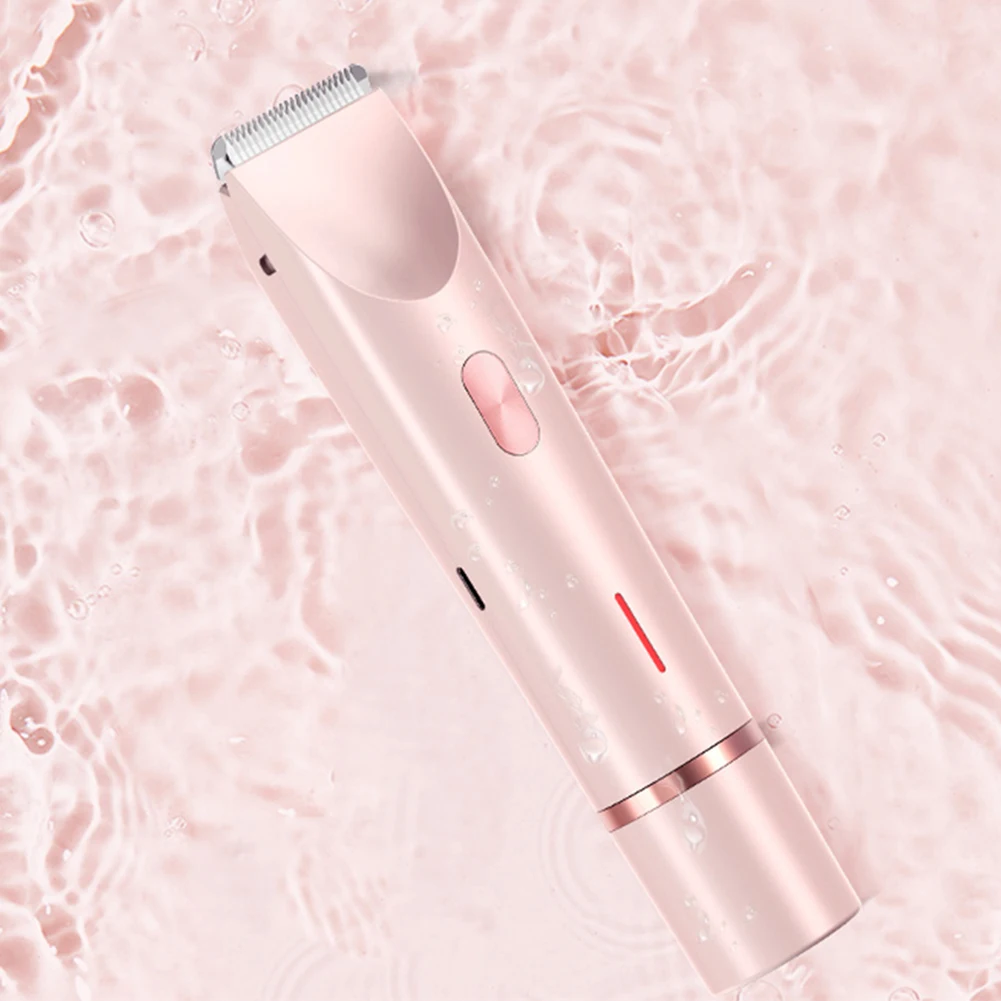 Bikini Trimmer for Women Waterproof Hair Removal Razor Rechargeable Electric Razor for Pubic Legs Body Hair