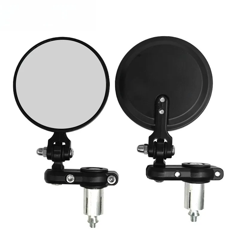 

Motorcycle Rearview Mirror Modification Accessories Retro Foldable Small Round Mirror Handle Reversing Mirror Reflector