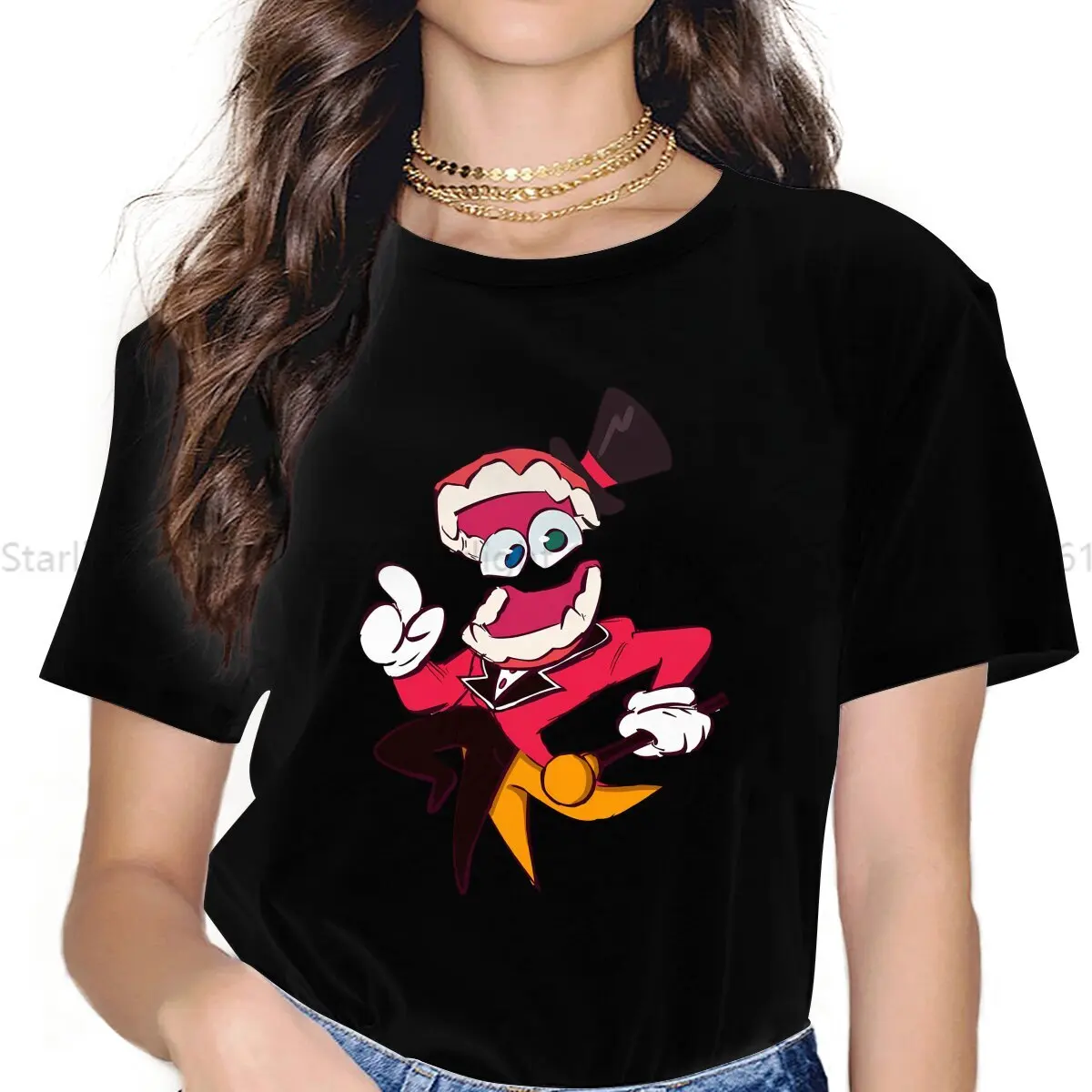 

The Amazing Digital Circus Girls T Shirt Caine Female Tops Polyester Graphic Funny Y2k Tees Ladies Tshirt