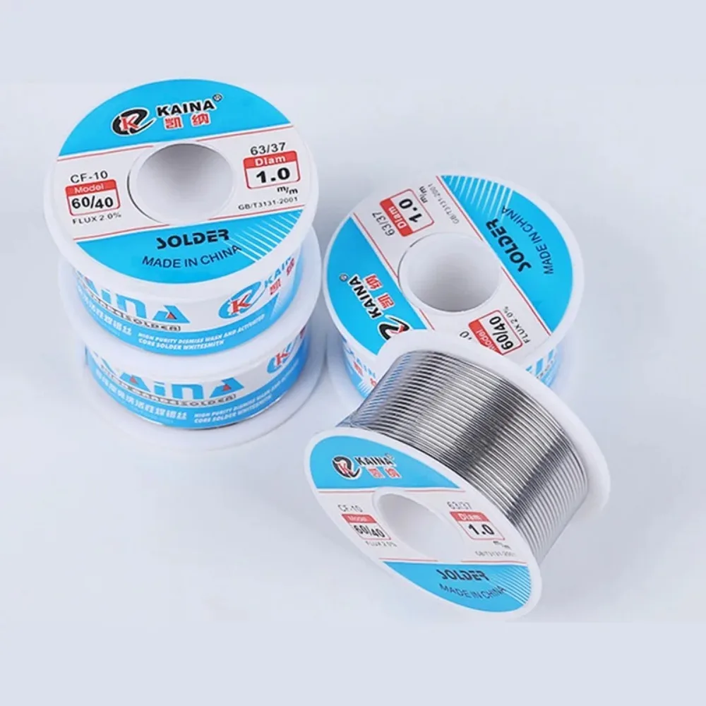 100 جرام/50 جرام CF-10 60/40 لحام سلك القصدير 0.5/0.6/0.8/1.0/1.2/1.5/2.0 مللي متر لفة نظيفة الصنوبري لحام الأساسية سلك لحام الجريان بكرة أنبوب #4