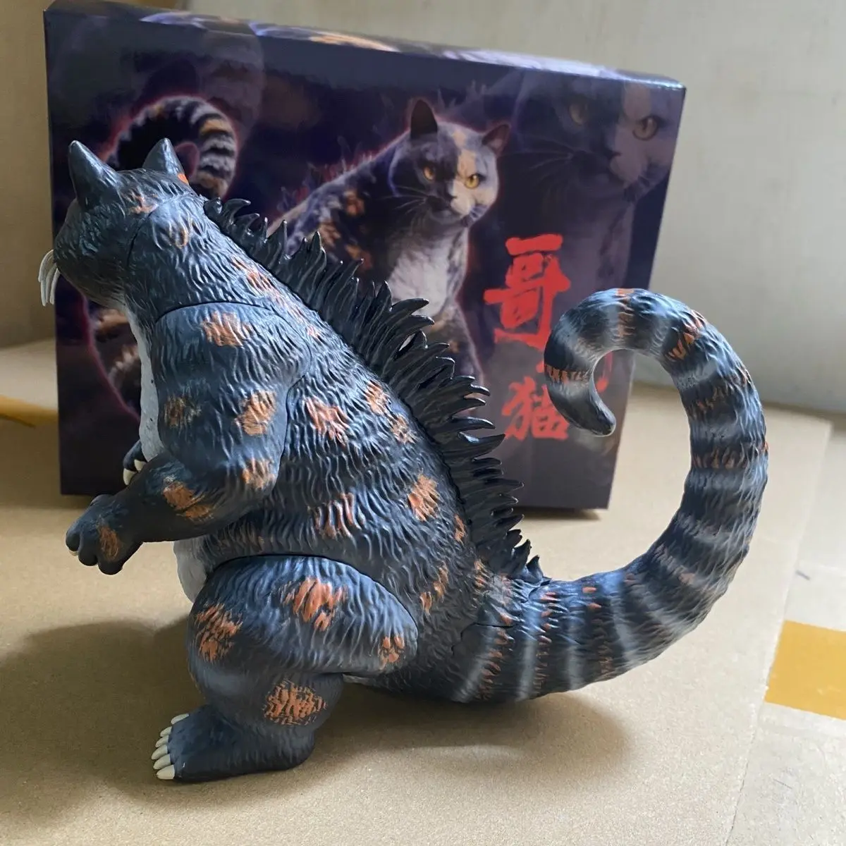 Cat Godzilla Action Figure Statue with Replaceable Eyes - 14cm PVC Model