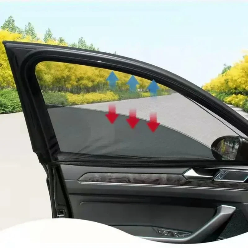 4 stücke/1set japanische auto fenster bildschirm tür abdeckungen suv universal seite auto sonnenfenster schirme für baby mesh ärmel auto moskito netz
