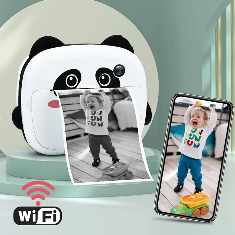 Cámara de impresión instantánea para niños, cámara de fotos de impresión térmica de repuesto, cámara Digital WIFI para niños, juguete para niñas, cámara de Video HD 1080P