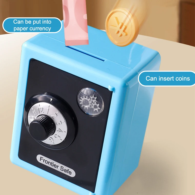 Children's Rotate Password Coin Piggy Bank; Combination Lock Safe Box for Cash; Mini Money Saving Toy