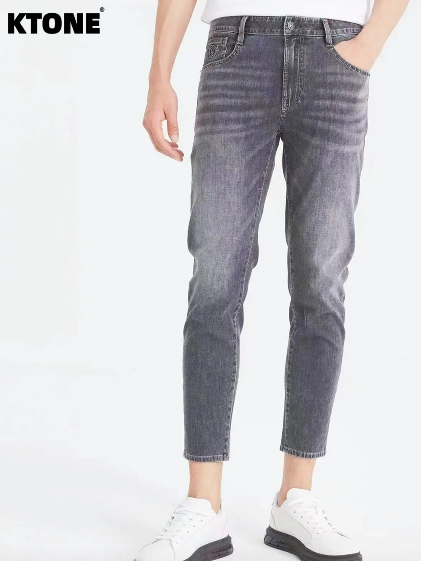 

Джинсы Drip Gray Slim для мужчин, однотонные, минималистичные, в стиле ретро. Аксессуары и ремни в комплект не входят.