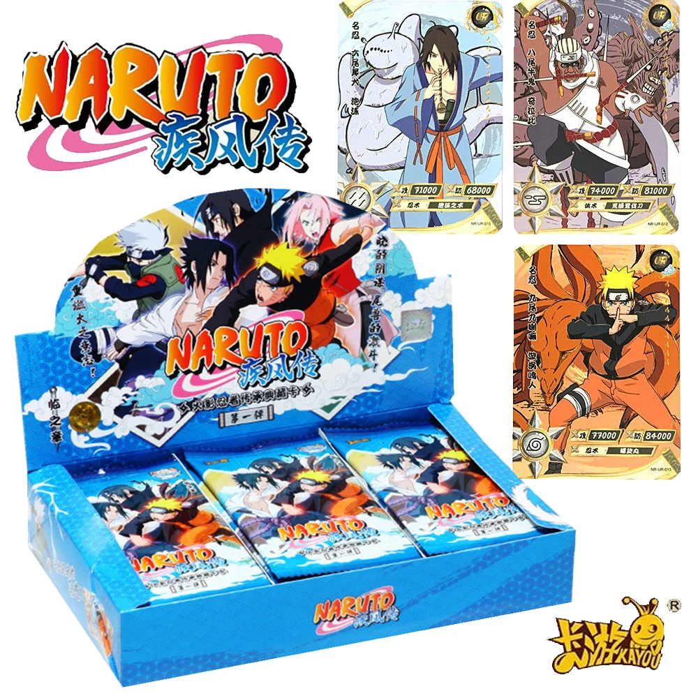 

Kayou Genuine NARUTO Collection Cards for Children Placer Gold Aurora Edition Organizational Members Cards Toys Festivals Gifts