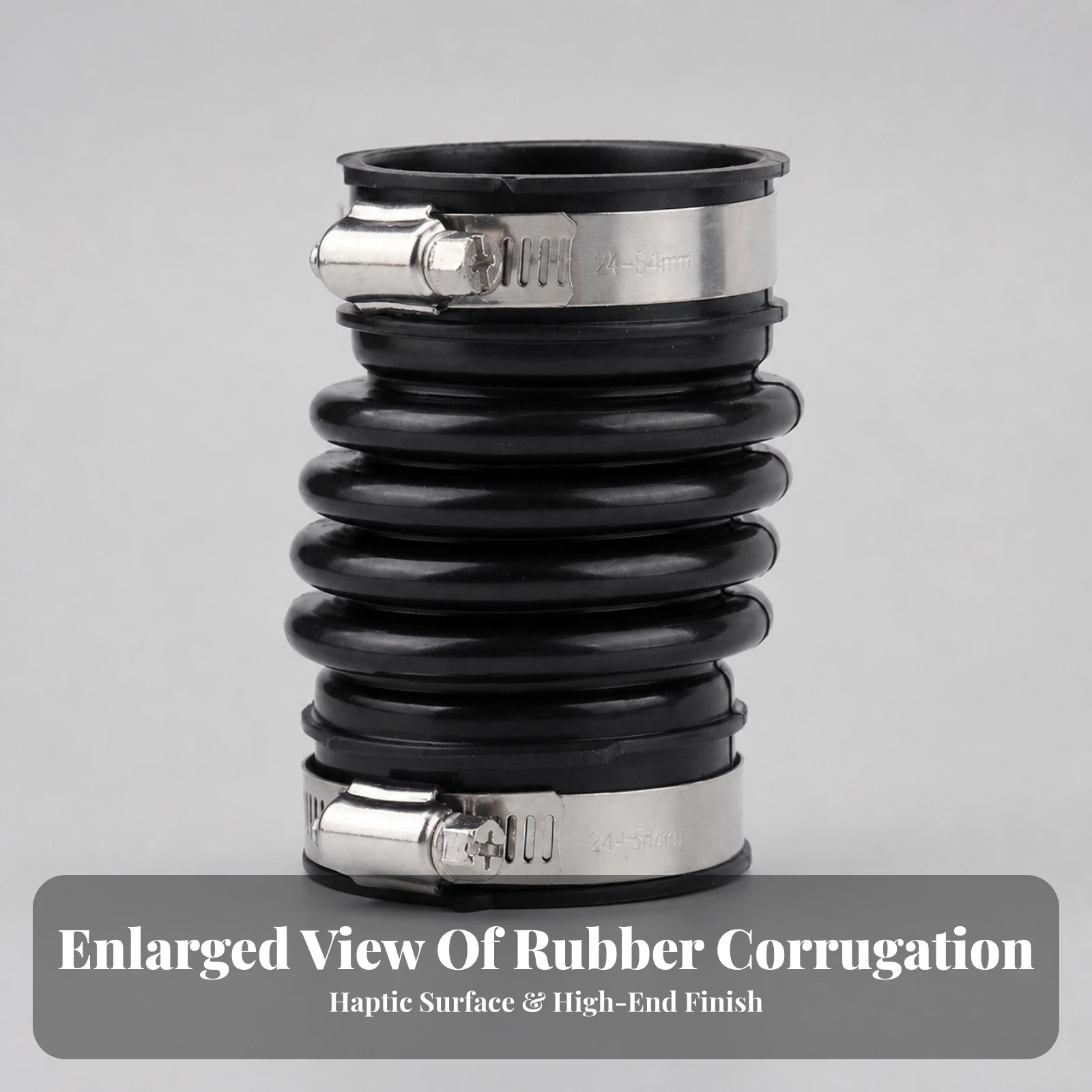 Engine Air Intake Hose Corrugated Air Intake Hose with Clamps Flexible Long-Lasting for Automotive Repair