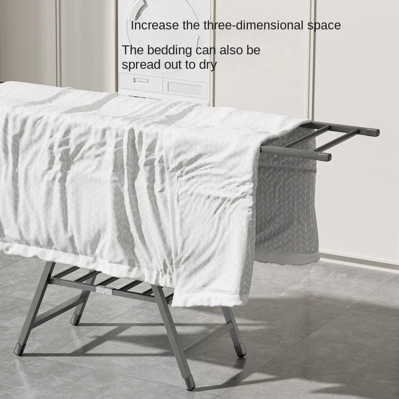 Household Floor Folding Drying Rack, Bedroom Balcony Drying Rack, Indoor Baby Cool Hanging Clothes Rod, Sun Quilt