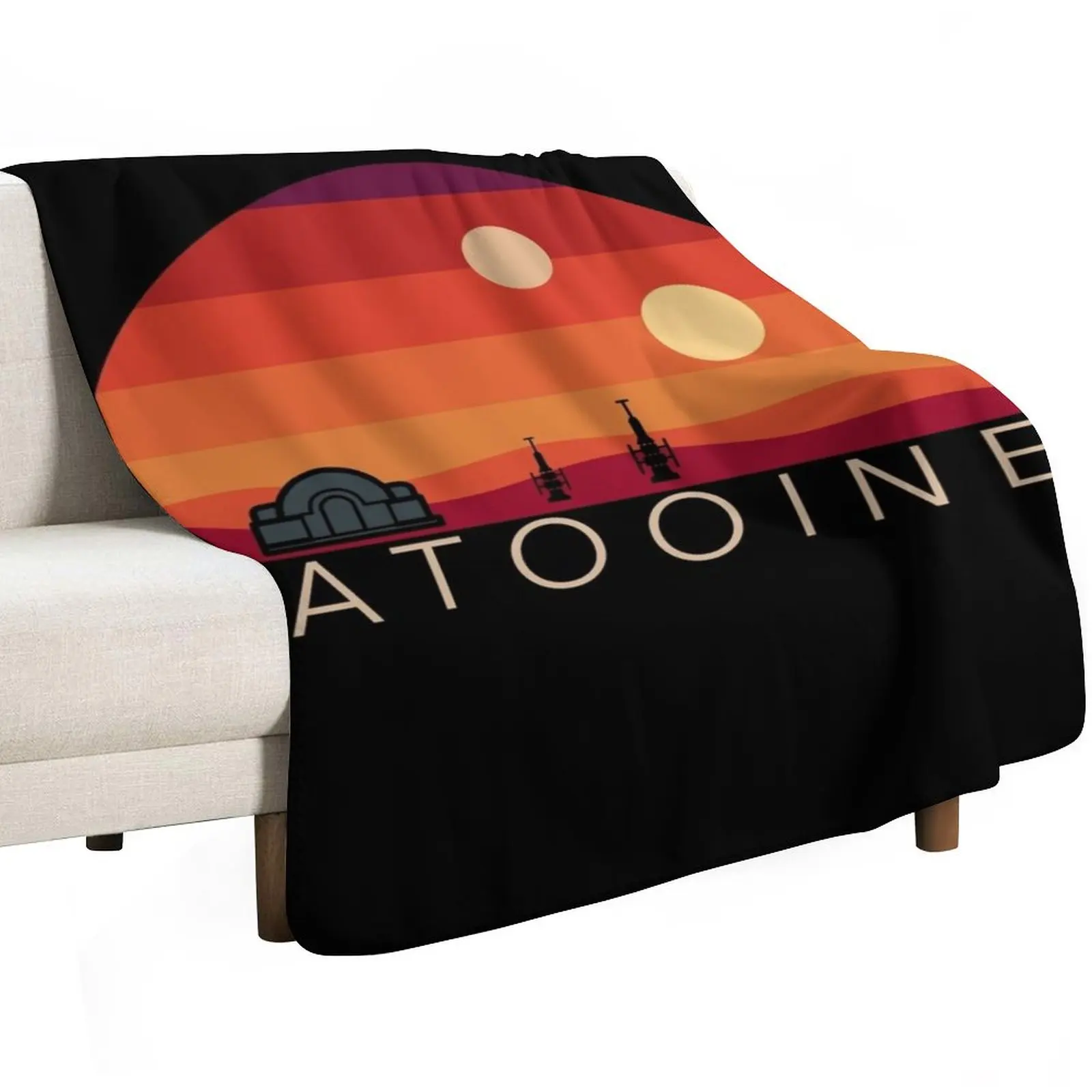 Tatooine desert planet with 2 suns Throw Blanket Heavy anime Fashion Sofas Weighted decorative wednesday Blankets