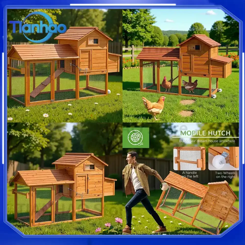 Large Outdoor Wooden Chicken Coop Chicken House Chicken Villa Rabbit Hutch Rabbit House Rabbit Villa Pigeon Cage Cat House