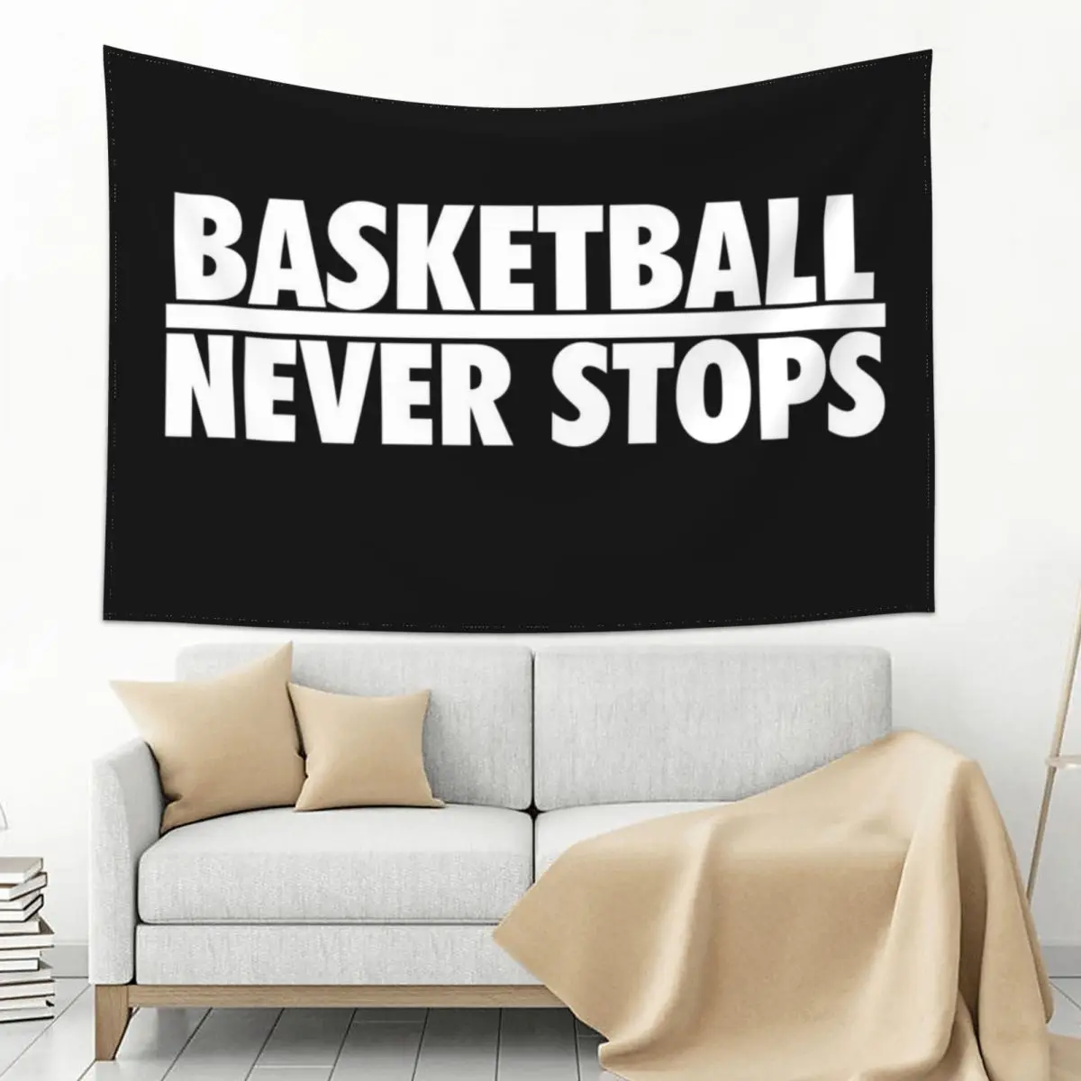 

Basketball Never Stops Tapestry