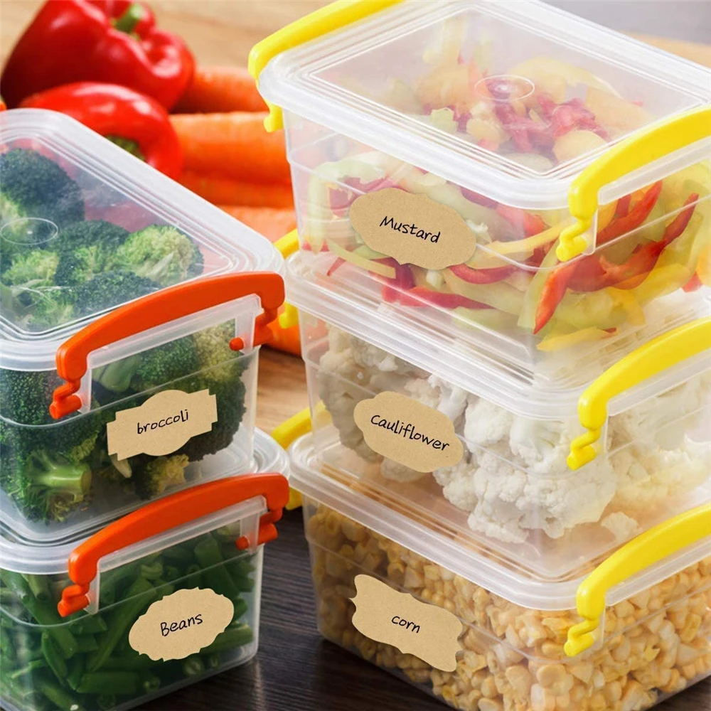 300 шт., натуральные коричневые наклейки для поздравления