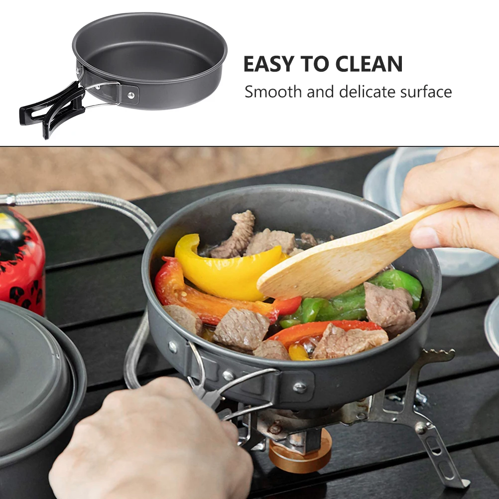 

1Set Camping Cookware Portable Outdoor Pot Pan Teapot Cooking Kit Picnic Hiking Camping Supplies Outdoor Pot and Pan