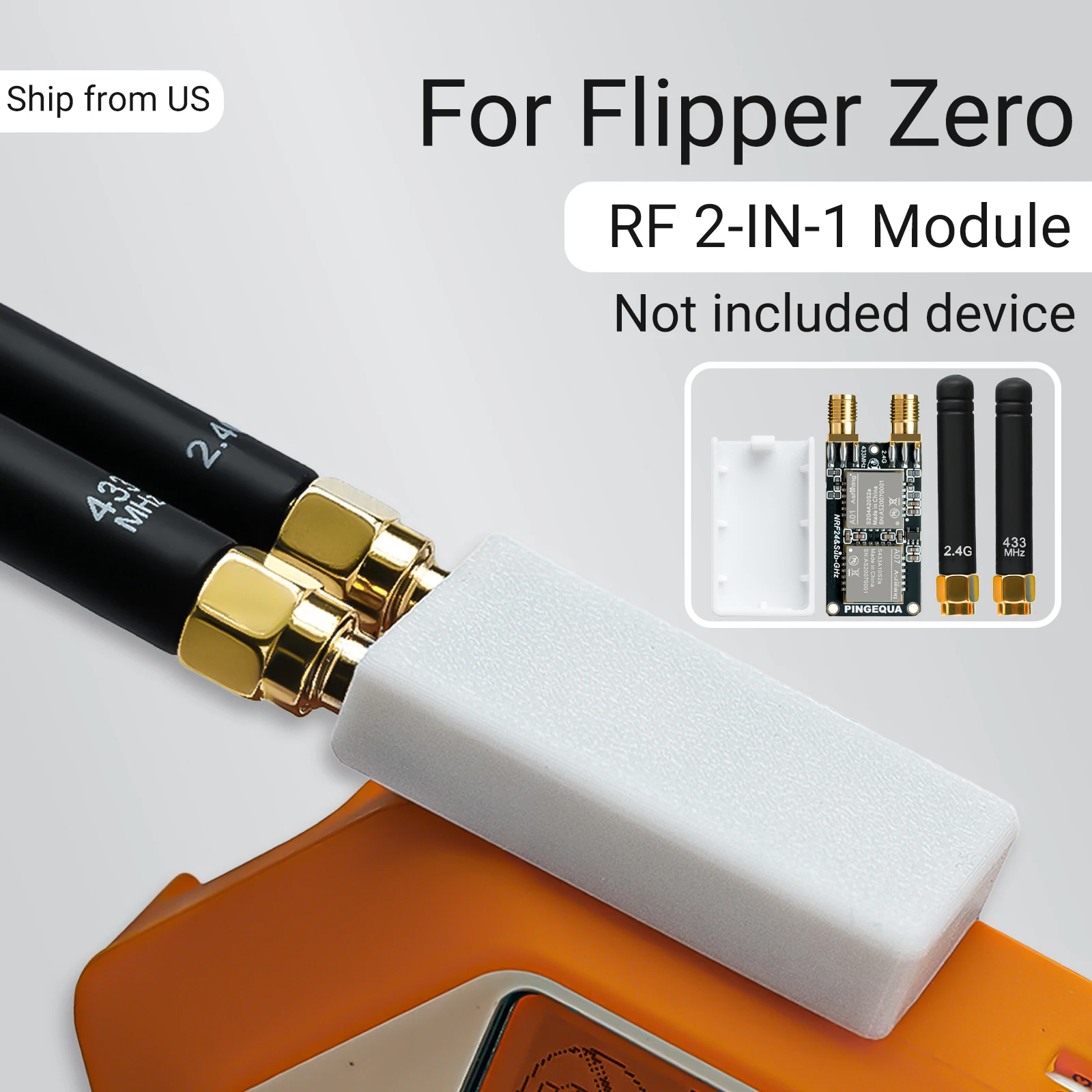 

Flipper Zero 2-in-1 RF Devboard NRF24 + CC1101 Module 2.4GHz & 433MHz Dual Band Wireless Board Plug & Play