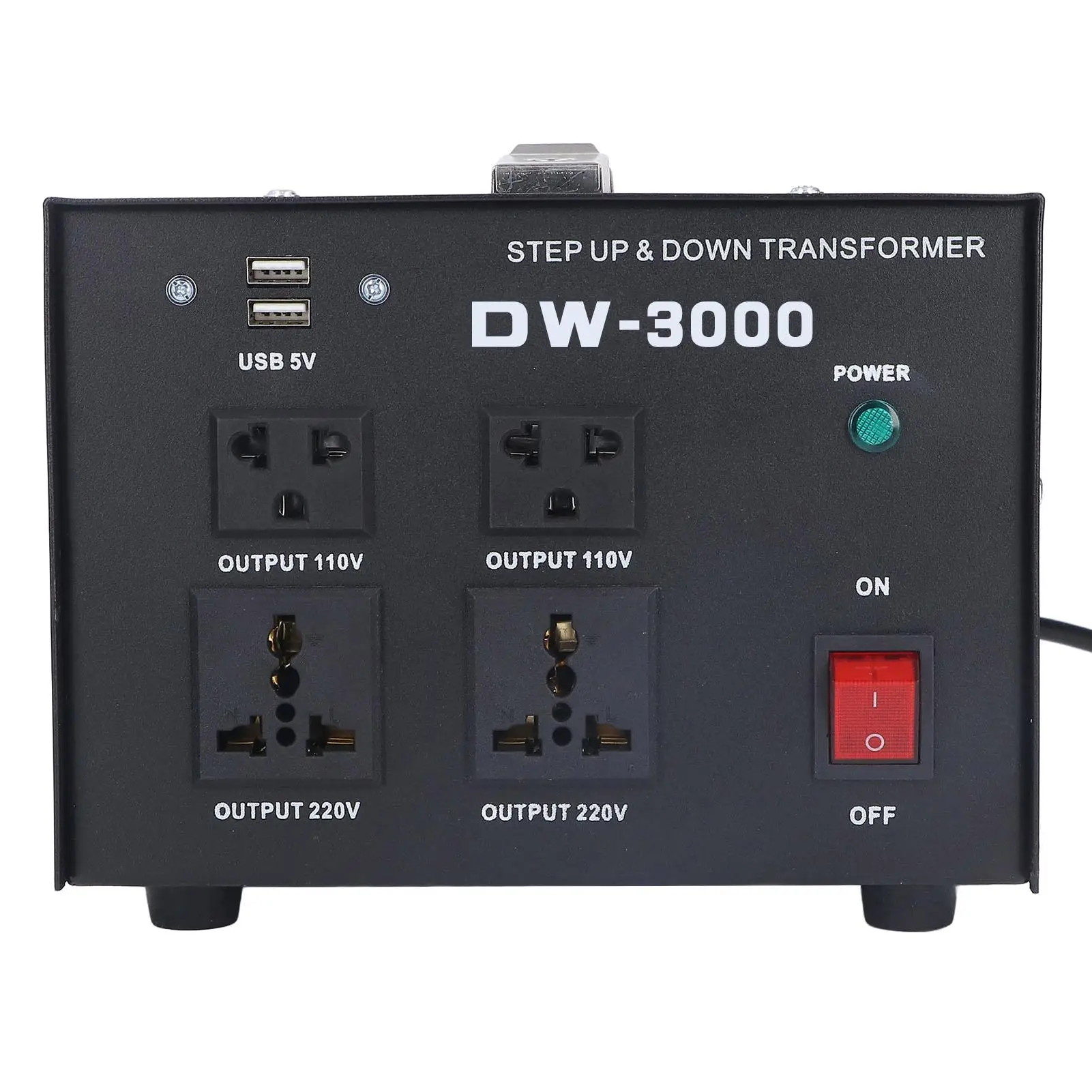 3000W Voltage Converter Transformer Step Up/Down 110V to 220V Multiple Protection AC Voltage Converter