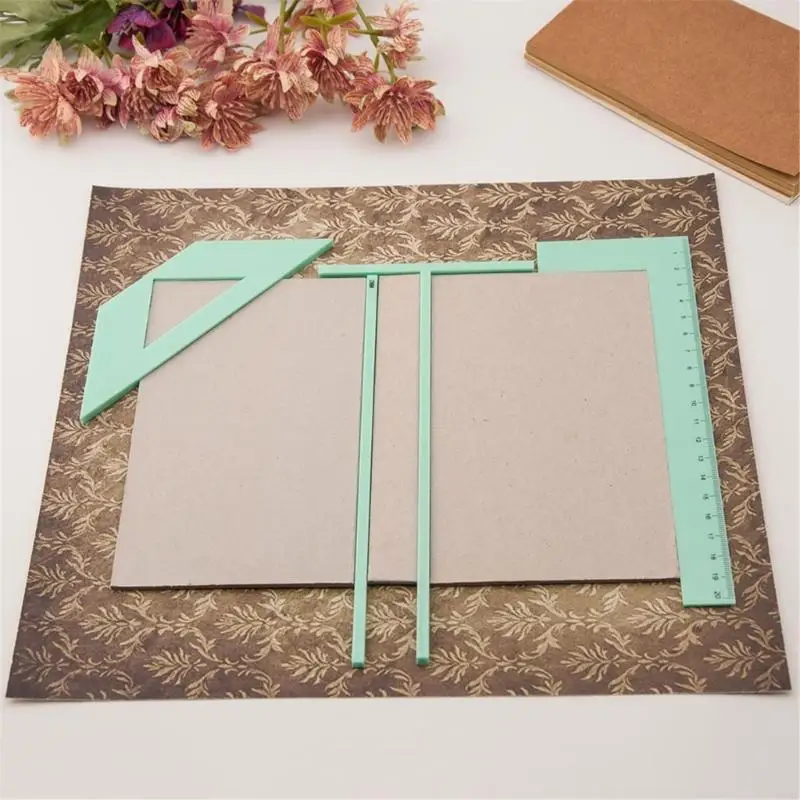 C90C BookBinding Ruler Set Set Bookbinding Spacer Tool Scrapbooking Tool avec outil liaison, couture AWLS, aiguille fil