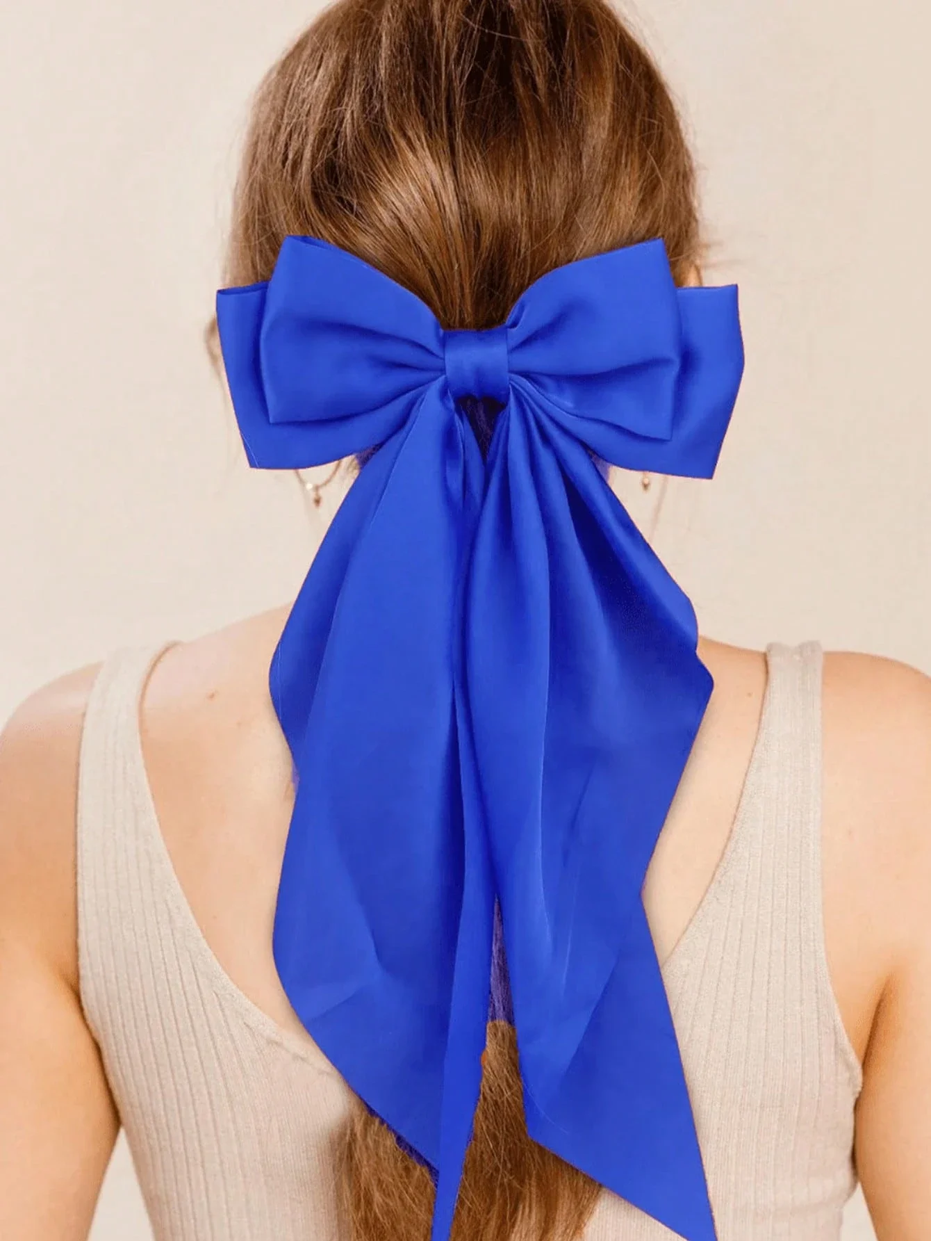 

12 Pcs Women's Satin Bow Hair Clips Vintage French Ribbon Hairpins Party Accessories