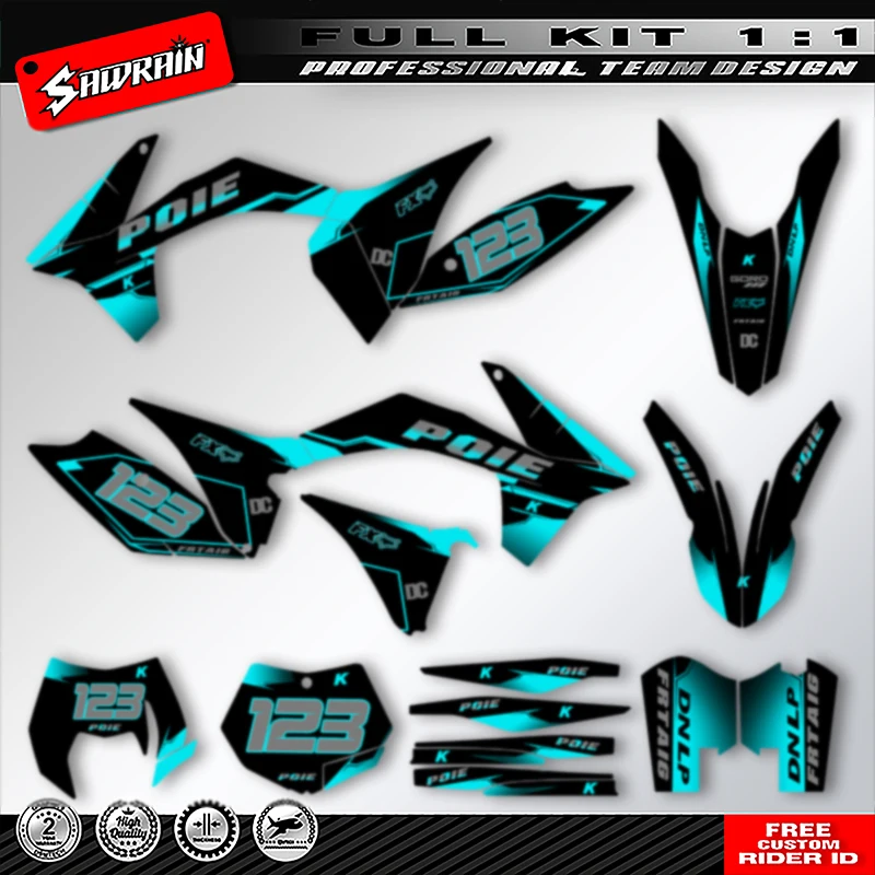 

Мотоциклетные графические фоны Sawrain, наборы наклеек для KTM SX SXF 2011 2012, EXC XCW 2012 2013 007