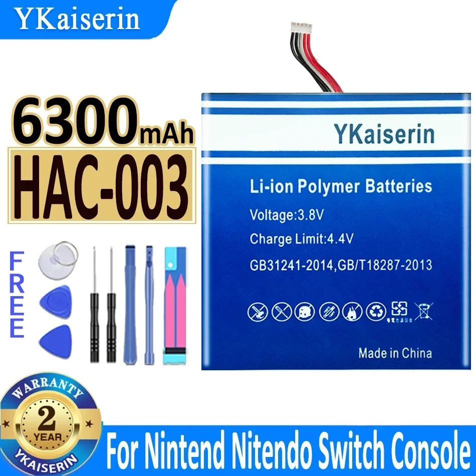 YKaiserin New 6300mAh HAC-003 Battery for Nintend Nintendo HAC-S-JP/EU-C0, Switch Console HAC-001