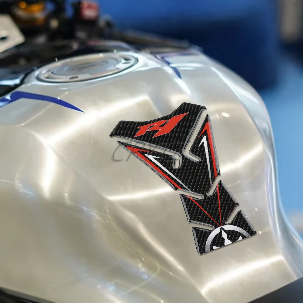 Fit for YZF-R1 R1M YZF R1 YZF1000 Carbon-look Fishbone Stickers Fuel Tank Pads Protector Decal Motorcycle Accessories