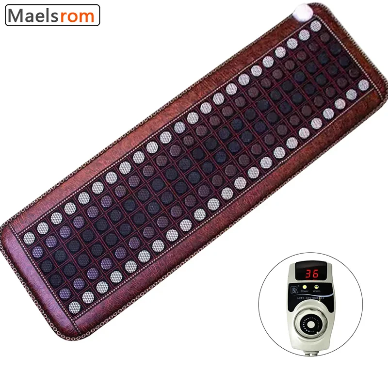 

Heating Mat Natural Jade Tourmaline Stones Far Infrared Heating Pad Adjustable Temp with Smart Controller for Pain Relief