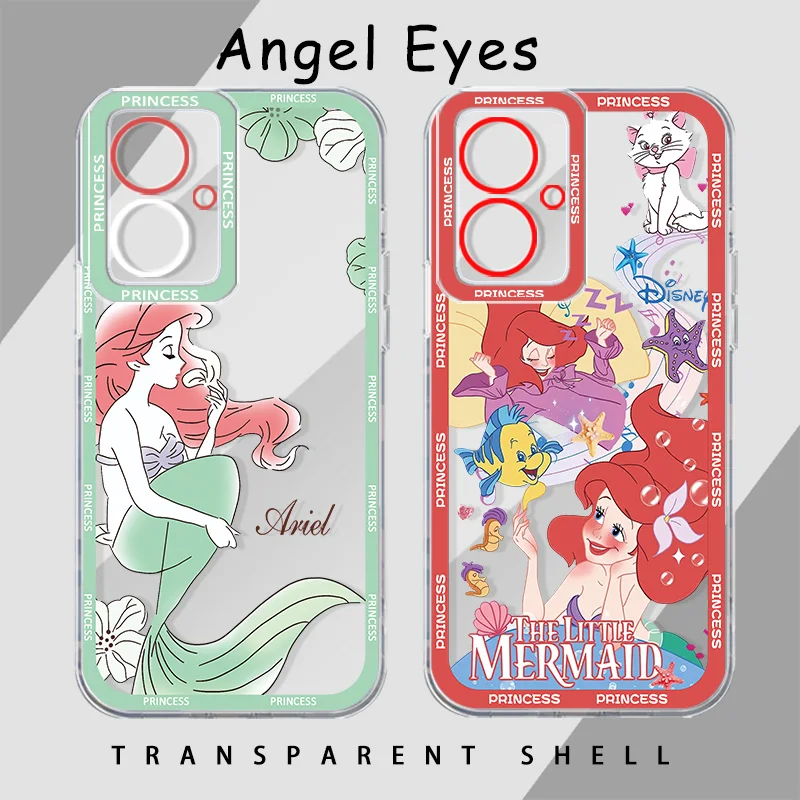 The Little Mermaid Angel Eye Phone Case For OPPO A 55 54 53 52 38 36 35 33 32 31 16 15 9 8 7 5 S E K 2019 2020 2021 Funda Soft image 3