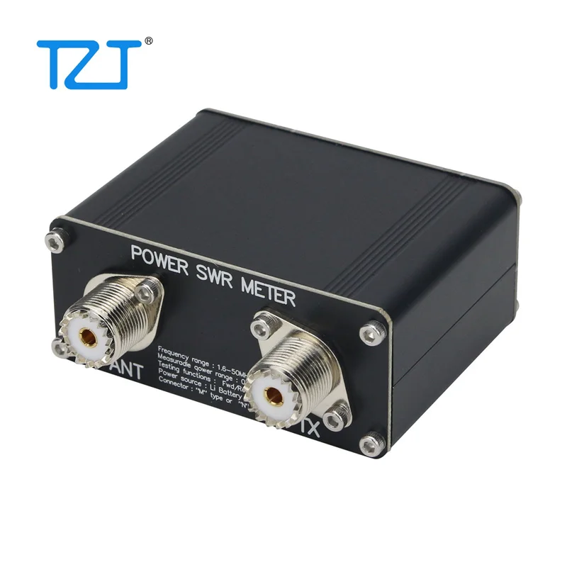 Счетчик мощности SWR TZT 1,6-50 МГц, счетчик мощности SWR 0,5-150 Вт, счетчик мощности SWR, встроенный аккумулятор, OLED-дисплей