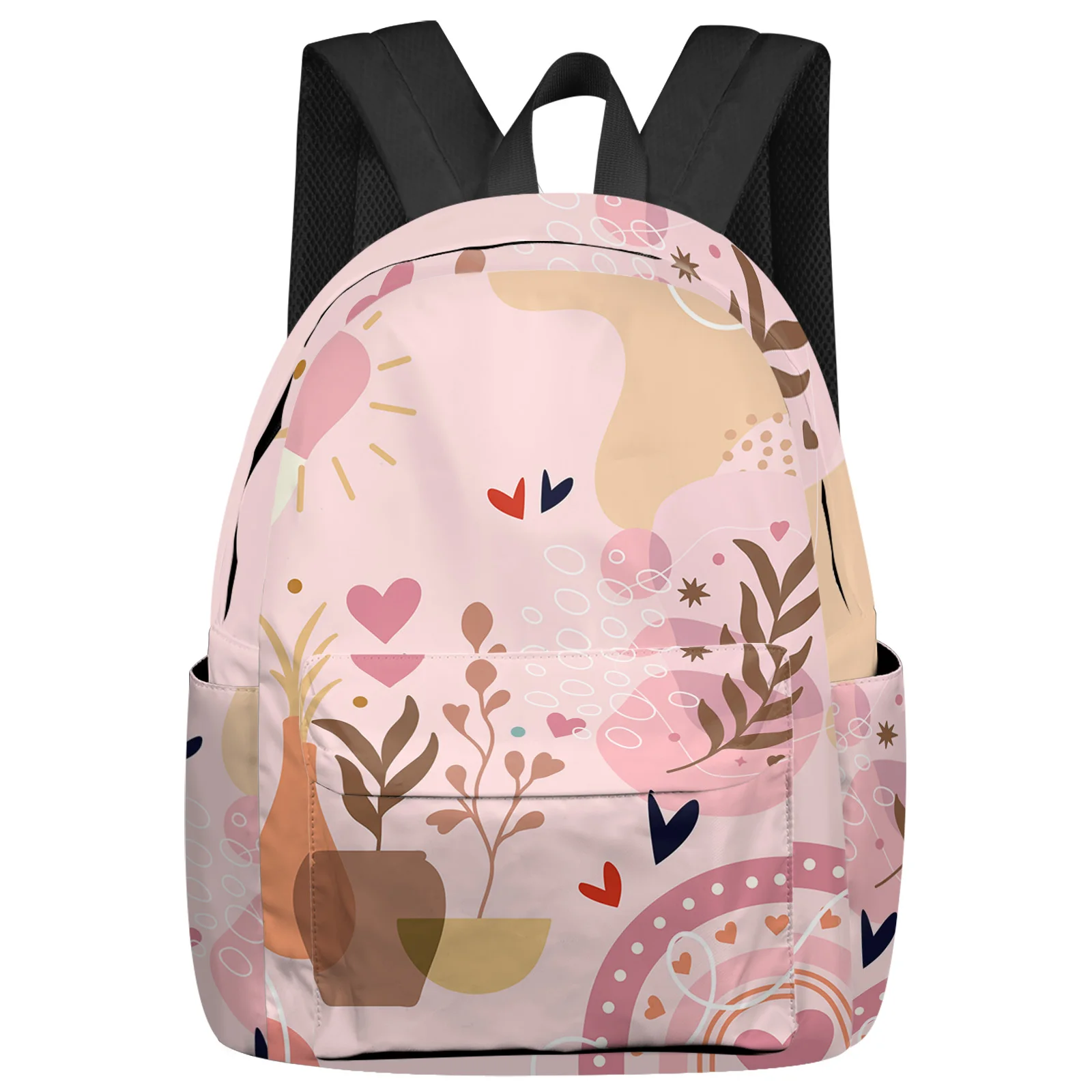 

Valentine'S Day Love Plants Flowers Bohemia Fashion Women Backpack Travel Book Bags Laptop Backpacks Travel Rucksack Schoolbag