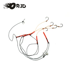 ORJD 1psc 5# -14# Fishhooks Stainless Steel String Hooks Fishing Tackle Lures Pesca Baits Single Hook Combination 5 Small Hooks