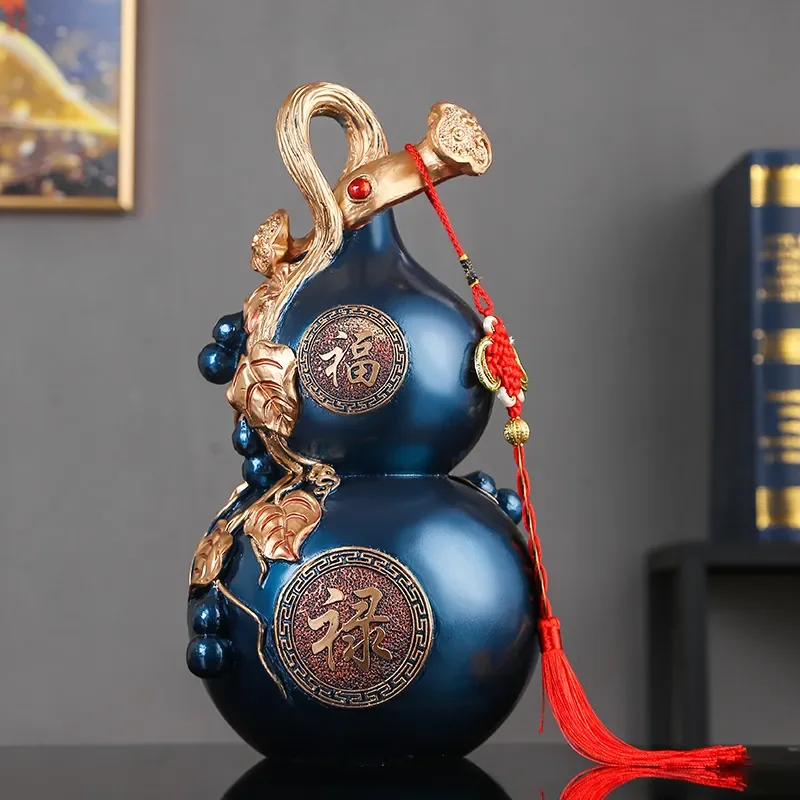 for Big Gourd Ornament Living Room Entrance TV Cabinet Wine Cabinet Decoration Housewarming New Home Gift New Chinese Bonsai