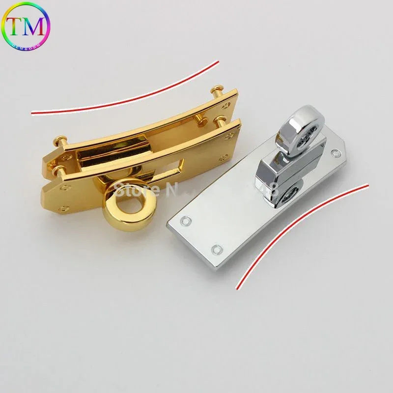 Luxury Metal Lock Bag Clasp Diy Hardware Wholesale Twist Turn a Set of Locks Fitting For Woman Handbag Purse Bag Accessories