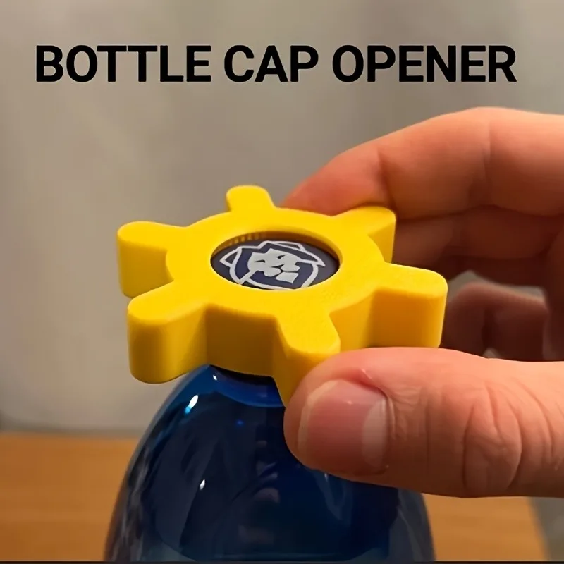 Manual Plastic Bottle Opener, No Batteries Required, Durable Gear Shape, Kitchen Tool for Soda & Beverage Bottles