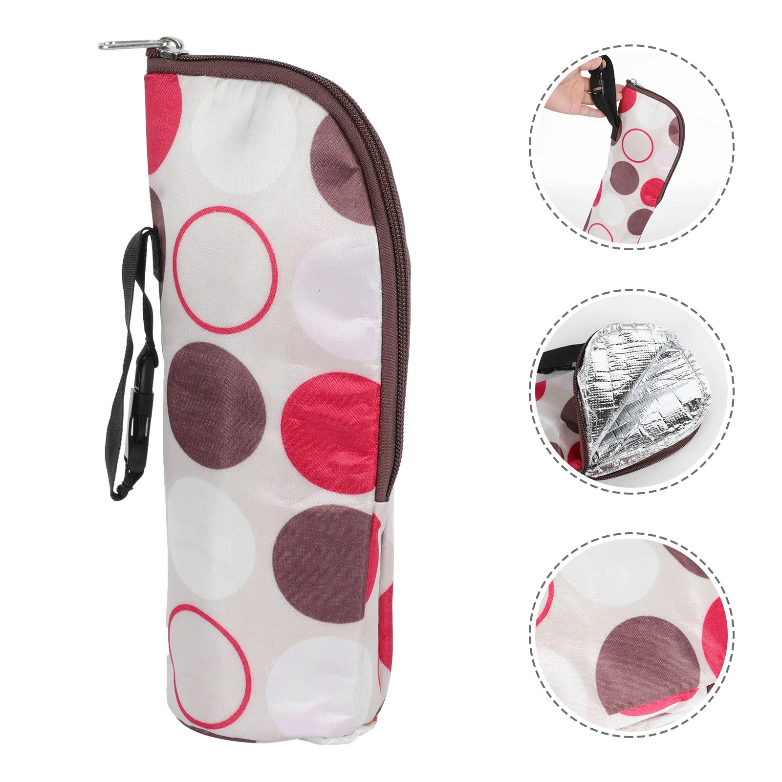 

Milk Bottle Bag Thermal Insulation Pouch Baby Feeding Carrier Portable Stroller Compatible Compact Diaper Bag Accessory