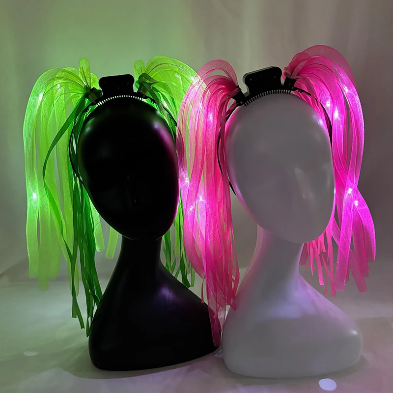 Leuchtende Katzenohren-Stirnbänder zum Geburtstag, LED-Haarband, fluoreszierende Partyartikel, Bar-Leucht-Stirnband, Mädchen- und Damen-Kopfaccessoires – Detail 21