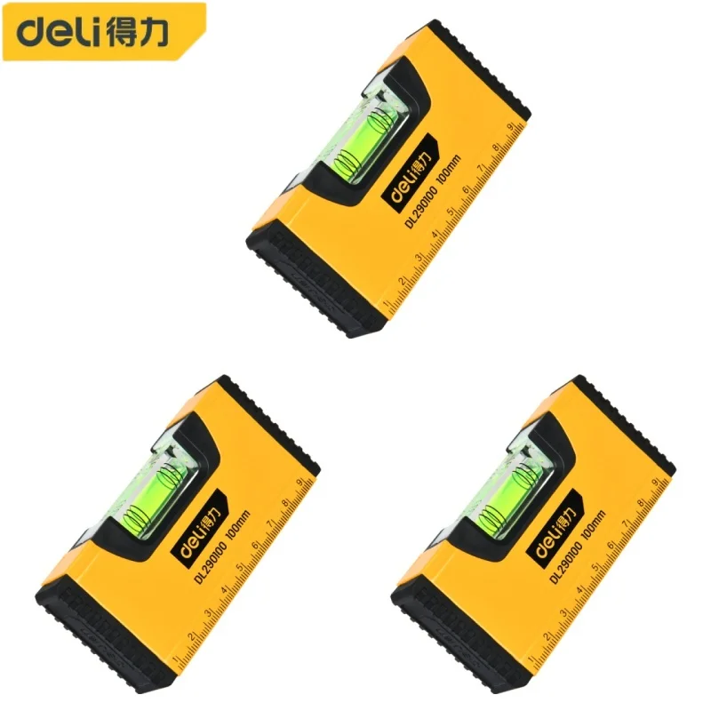 1/2/3Pcs Portable Magnetic Level Measuring Instruments Multifunction 100mm High-precision Aluminum Structure Spirit Bubble Level