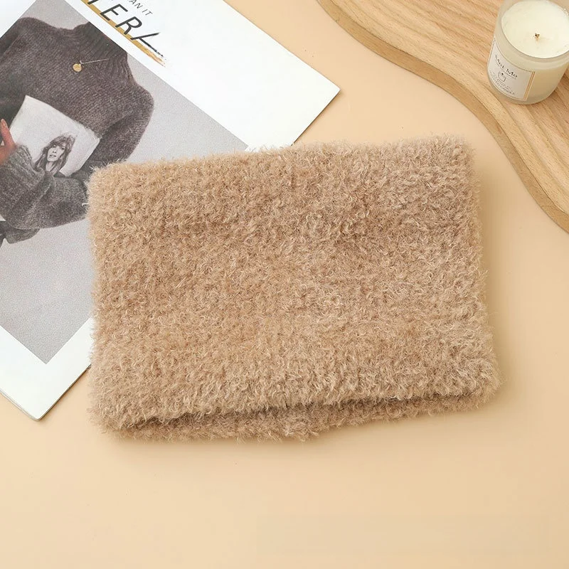 Unisex Thickened Fleece Winter Scarf Neck Warmer Motorcycle Riding Outdoor Sports Neck Protection Scarf Stylish Versatile Design