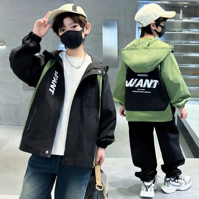 

Boys Jacket Windproof Shock Clothes 2025 New Spring and Autumn High Quality Kids Outdoor Top Halloween Christmas Kids Gifts
