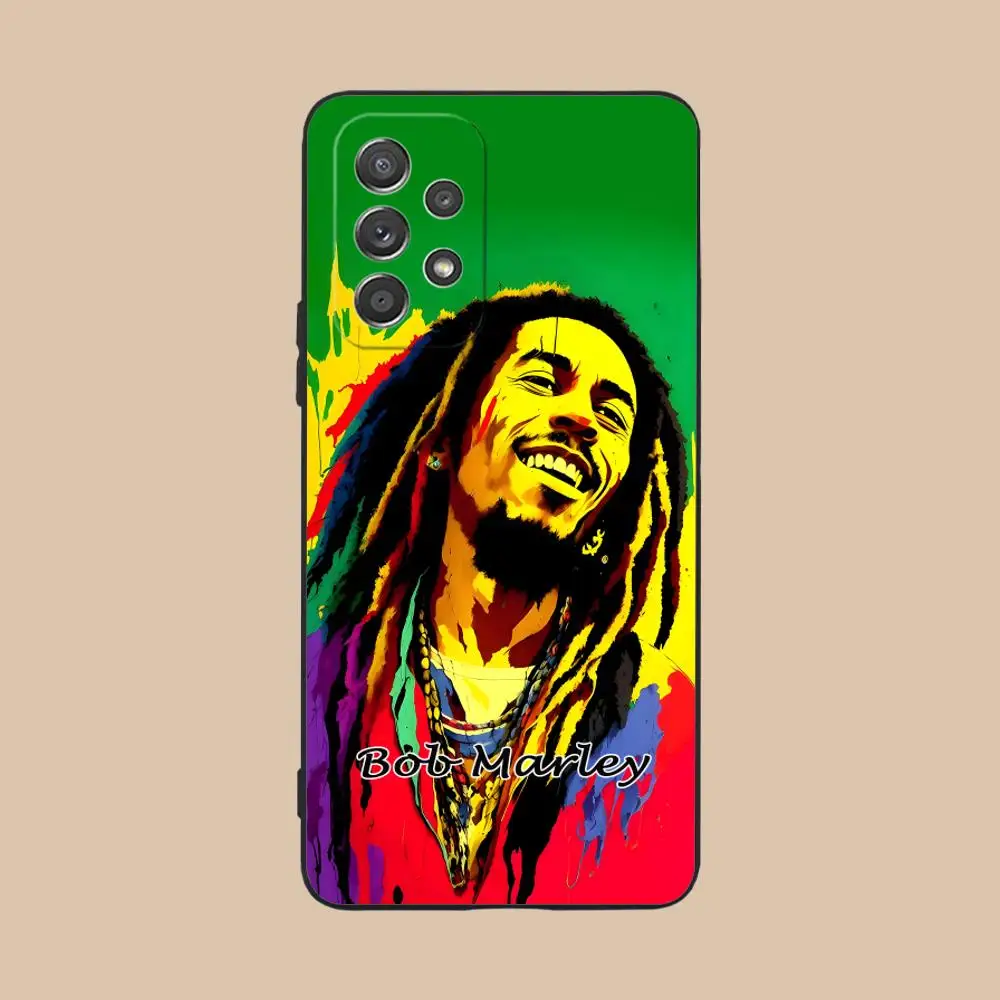 Чехол для телефона Samsung Galaxy M55 54 42 35 34 33 32 23 22 15 14 13 12 F55 5G с изображением Боба Марли в стиле регги мягкий из ТПУ ударопрочный
