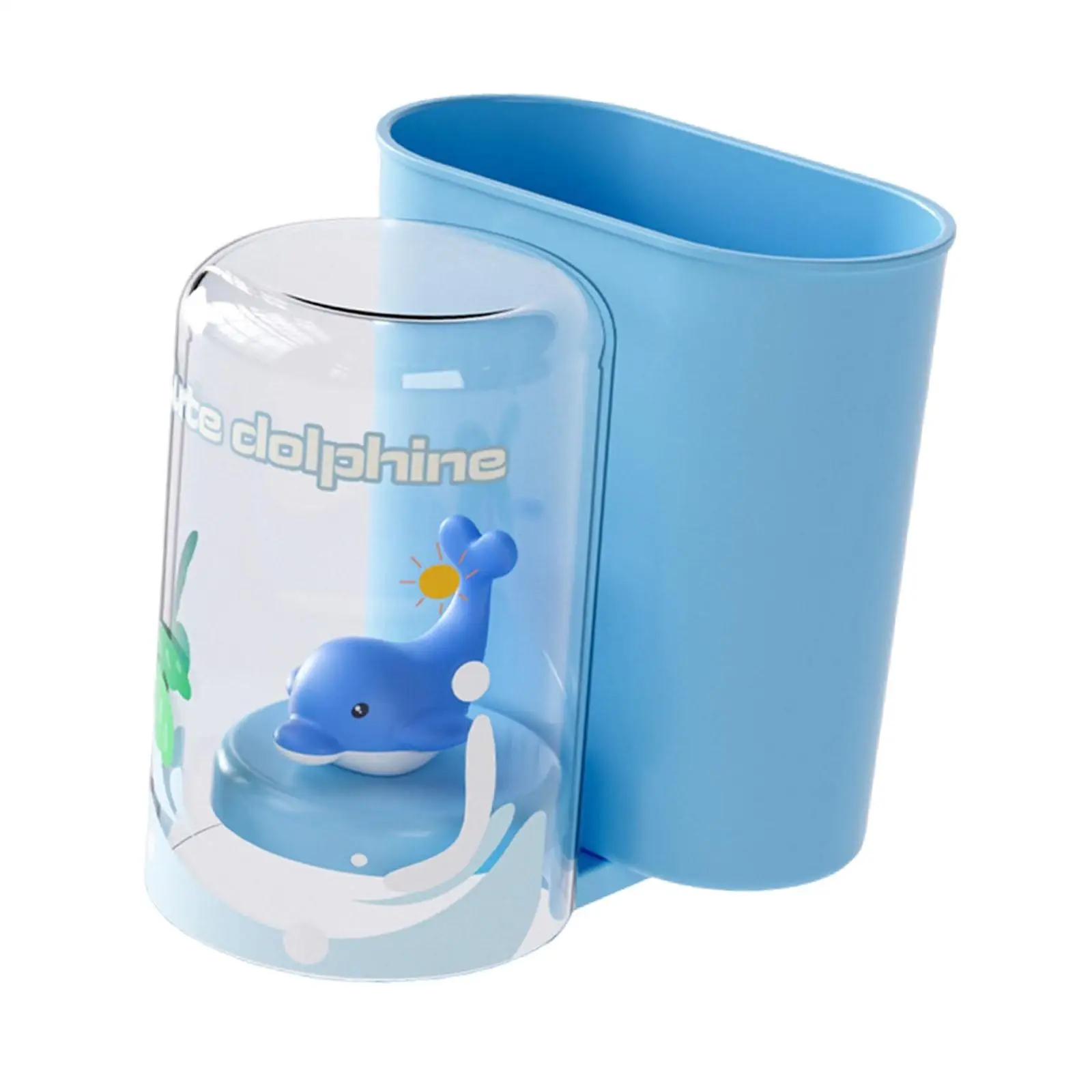 Cartoon Toothbrush Holder Rinsing Cup Stand Fashion Space Saving Cute Toothpaste Storage Box for Hotel Apartment Bathroom