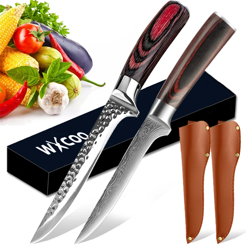 Hand Forged Boning Knife Slaughter Cutting Cleaver Carving Knife Sharp Barbecue Sushi Knife Fish Deboning Kitchen Cooking