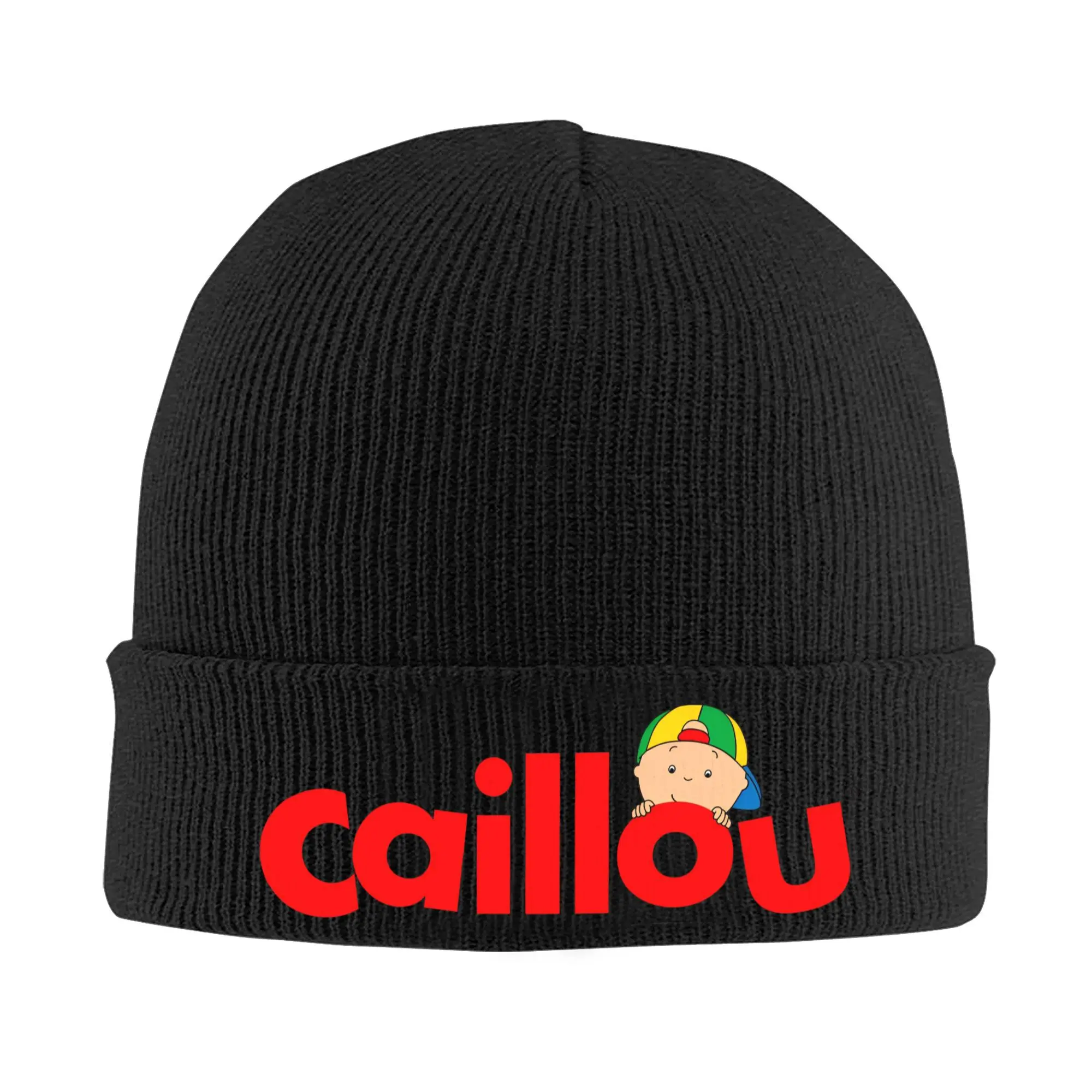 Caillou Logo Anime Hat Autumn Winter Skullies Beanies Warm Educational Children TV Cap Unisex Acrylic Bonnet